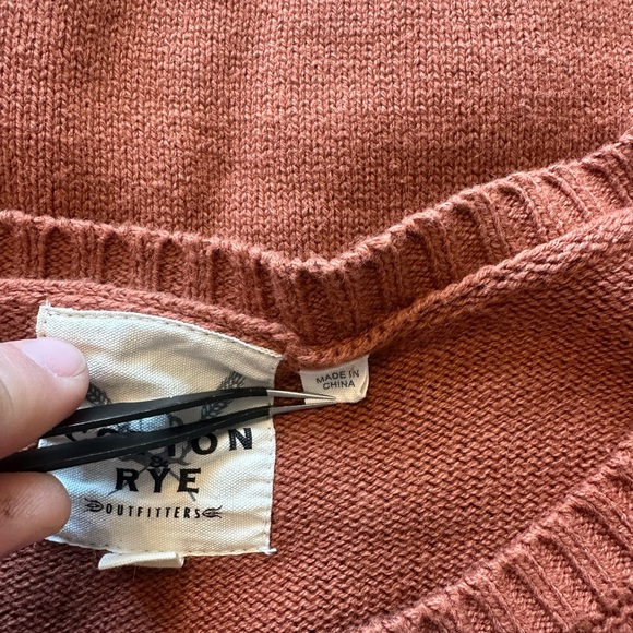 Cotton Rye Brown Sweater with White Cow Pattern - Picture 4 of 7